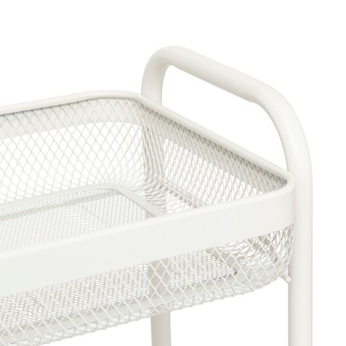 Desserte Roulante En Acier Beige Avec 3 Paniers H 79.6 Cm