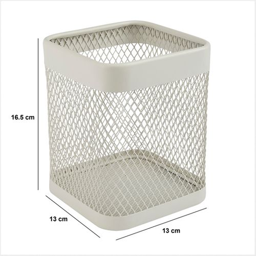 Pot à Ustensiles "mayaj" En Métal Beige