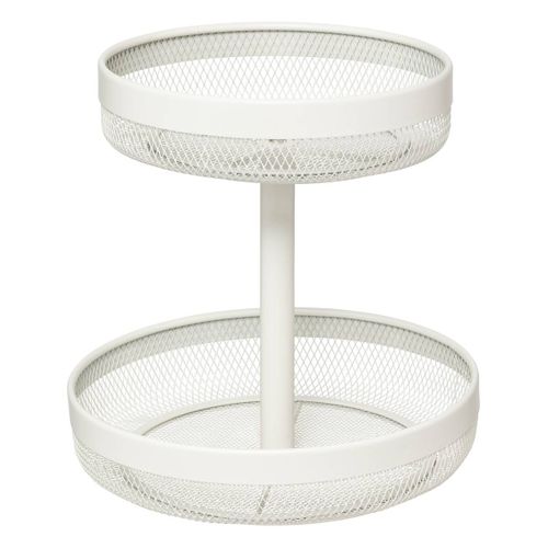 Corbeille "mayaj" 2 Niveaux En Métal Beige