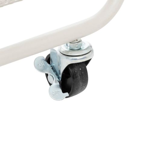 Desserte Roulante En Acier Beige 3 Paniers H 86 Cm