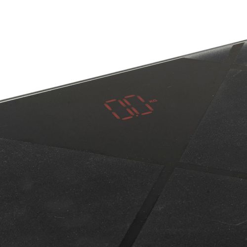 Pèse-personne Antidérapant En Verre Noir 30x30cm