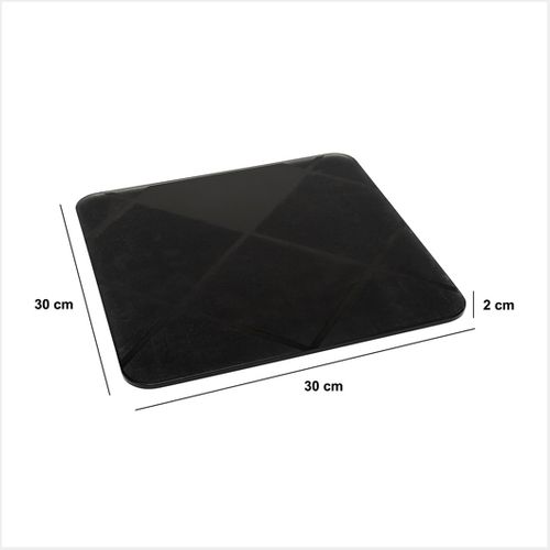 Pèse-personne Antidérapant En Verre Noir 30x30cm