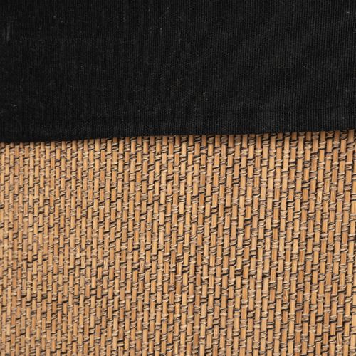 Panier à Linge D'angle 48l En Bambou Et Tissu Noir H 50 Cm