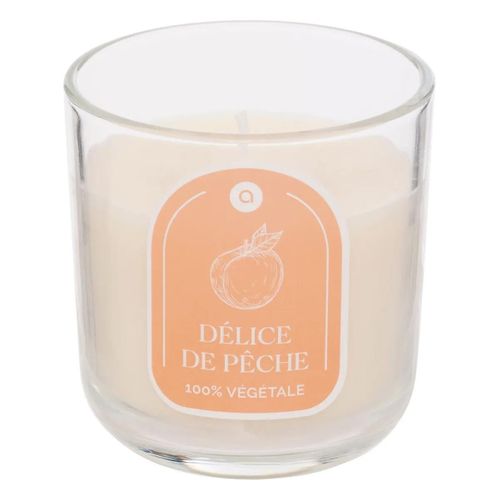 Bougie Parfumée En Verre "floa" 115g Pêche