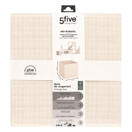 Boîte De Rangement "mix 'n' Modul" Tweed Beige 31x31cm