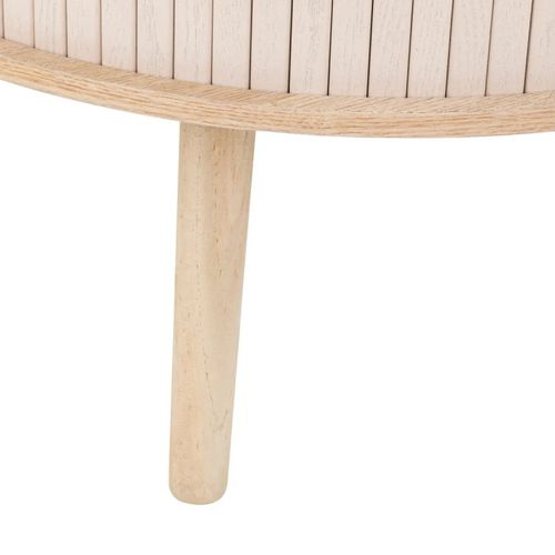 Table Basse Rond D60 Portes Coulissantes Beige Atmosphera