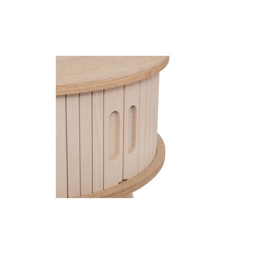 Table Basse Rond D60 Portes Coulissantes Beige Atmosphera