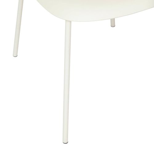 Chaise De Table En Acier Et Polypropylène Crème H 79 Cm