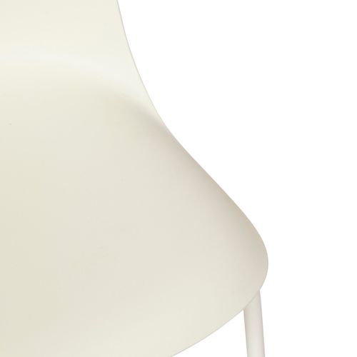 Chaise De Table En Acier Et Polypropylène Crème H 79 Cm