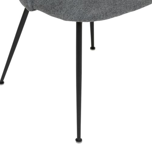 Chaise De Table Assise Gris Chiné Et Pied En Métal Noir H 81 Cm
