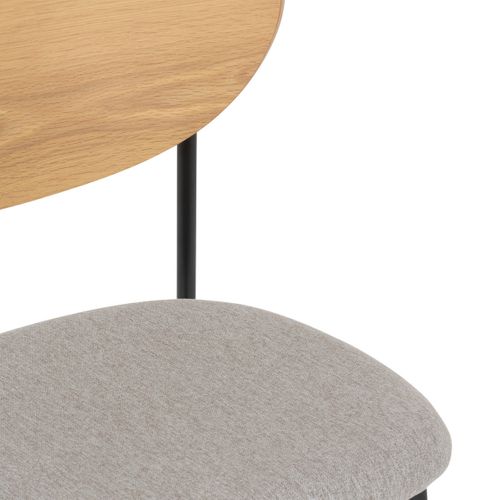 Chaise De Bureau Ou Chaise Visiteur Tissu Gris H 81 Cm