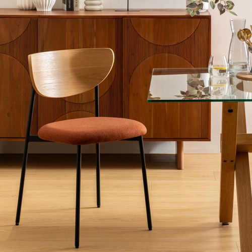 Chaise De Bureau Ou Chaise Visiteur Tissu Ambre H 81 Cm