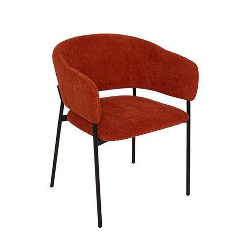 Fauteuil Repas Velours Côtelé Ambre Solea