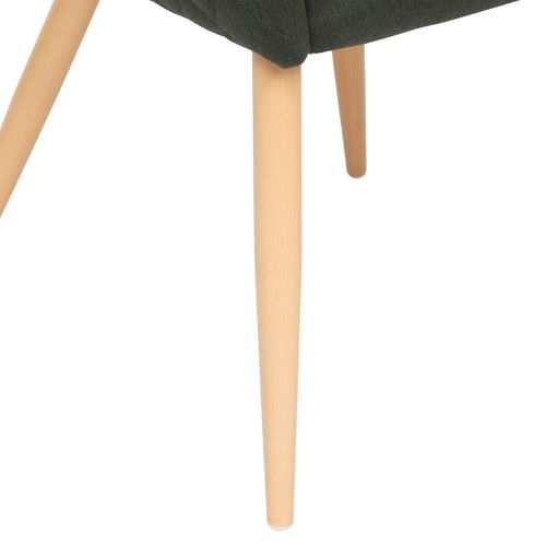 Fauteuil Repas Tissu Vert Cèdre Marlo Atmosphera