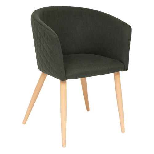 Fauteuil Repas Tissu Vert Cèdre Marlo Atmosphera
