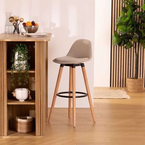 Tabouret Bar Maxon Tissu Beige