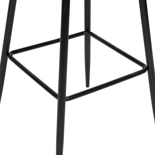 Tabouret De Bar Sirac Pieds Métal Tissu Ambre