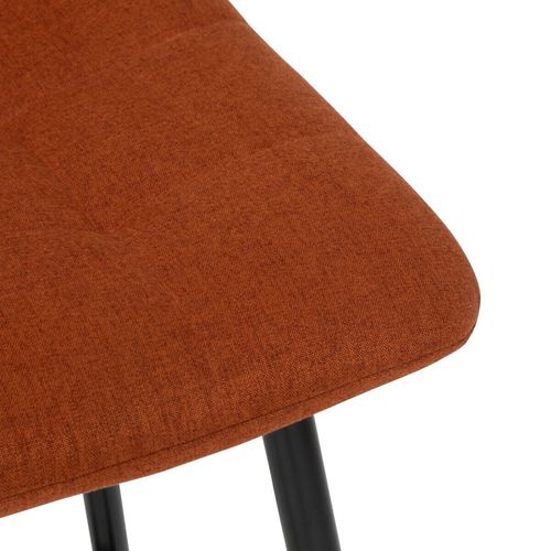 Tabouret De Bar Sirac Pieds Métal Tissu Ambre