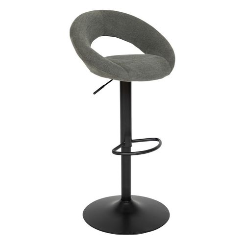 Tabouret De Bar Ajustable Sasha Tissu Kaki Foncé