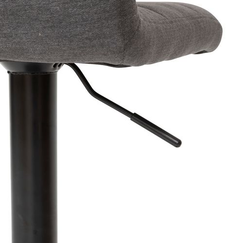 Tabouret De Bar Pivotant Ajustable Delek Tissu Gris