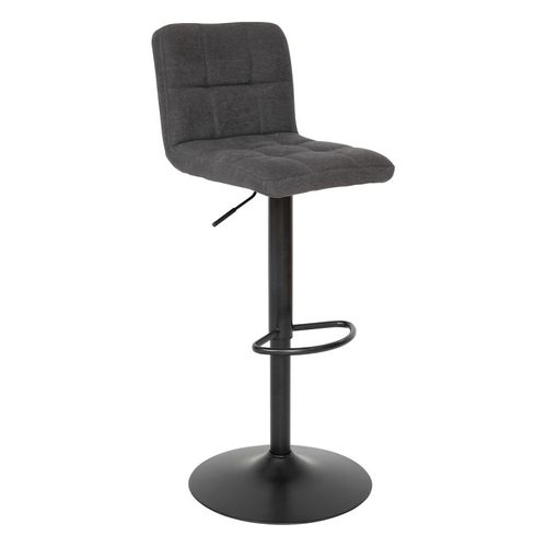 Tabouret De Bar Pivotant Ajustable Delek Tissu Gris