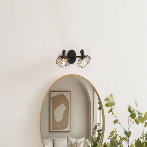 Applique 2 Lampes Adelia Métal Noir Atmosphera