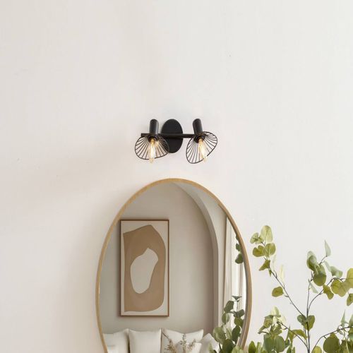 Applique 2 Lampes Adelia Métal Noir Atmosphera
