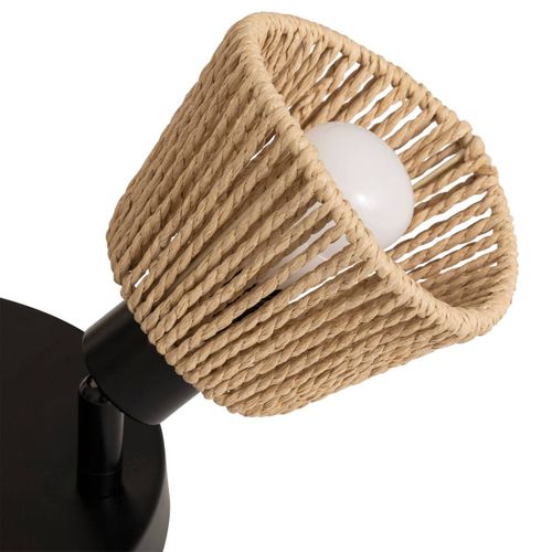 Plafonnier 3 Lampes Myha 25 Cm Métal Et Corde Atmosphera