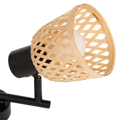 Applique 2 Lampes Lio Métal Et Bambou