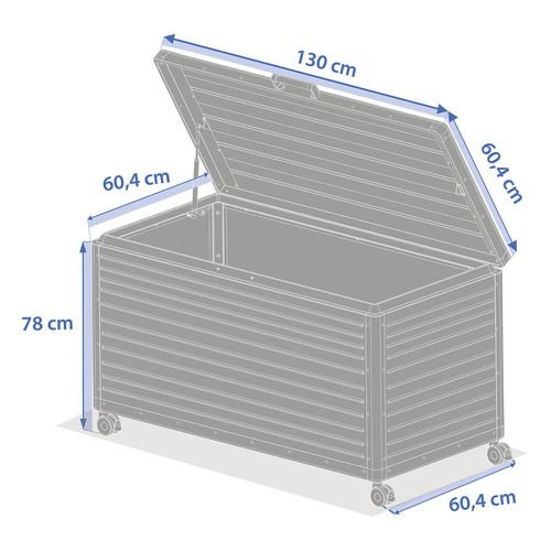 Coffre De Rangement Extérieur 510l Edenio Graphite