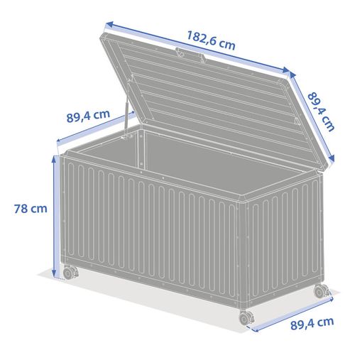 Coffre De Rangement Extérieur 1070l Edenio Argile