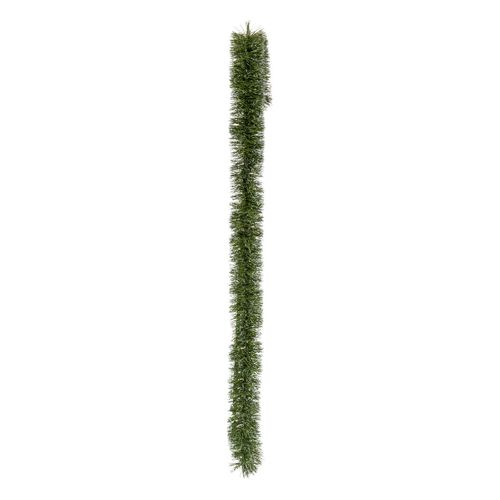 Guirlande De Noël Boa Large 20 Cm Vert Avec Bouts Blancs Longueur 2.7 Mètres
