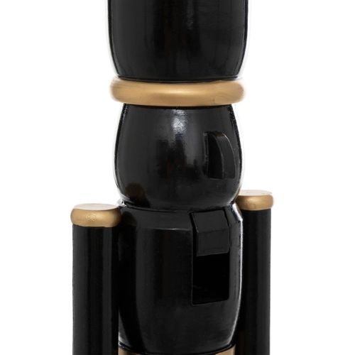 Déco De Noël Figurine Casse-noisette Noir Et Doré H 38 Cm