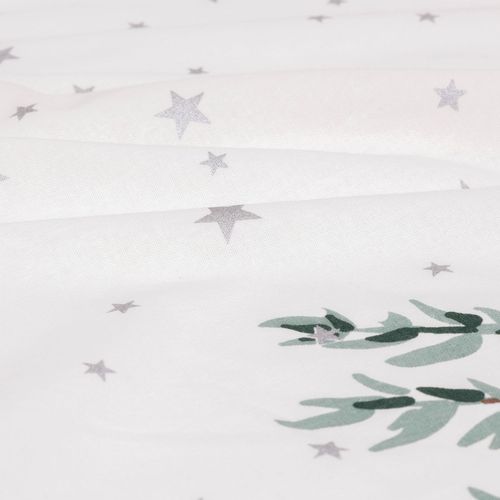 Nappe De Noël Rectangulaire Motifs Branches Et Étoiles - 140 X 360 Cm