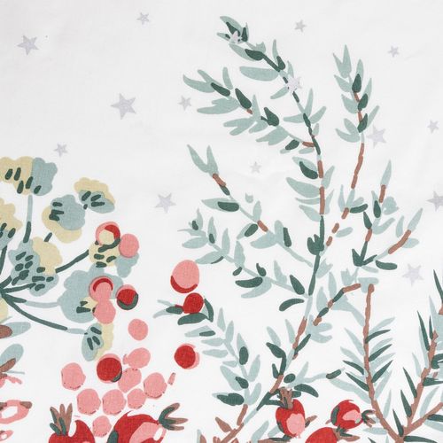 Nappe De Noël Rectangulaire Motifs Branches Et Étoiles - 140 X 360 Cm