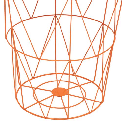 Table à Café Table D'appoint En Métal Orange D 37 Cm