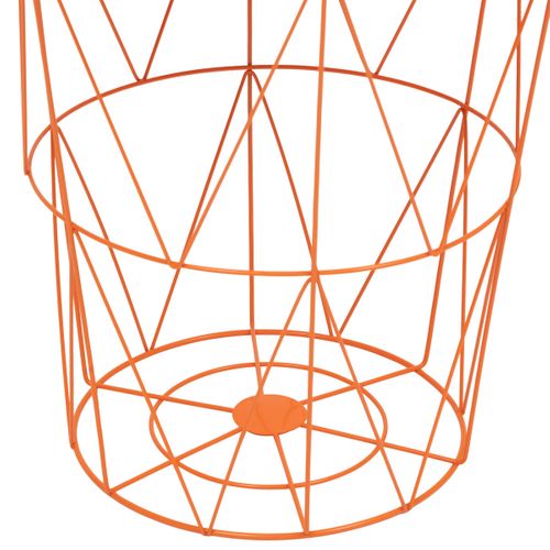 Table à Café Table D'appoint En Métal Orange D 37 Cm