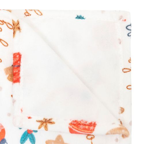 Plaid De Noël Motif Pain D'épice - 130 X 180 Cm - Rouge