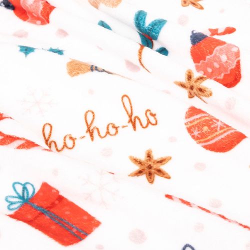 Plaid De Noël Motif Pain D'épice - 130 X 180 Cm - Rouge