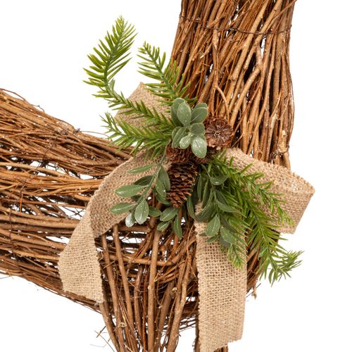 Déco De Noël Grand Renne En Bois Naturel H 95.3 Cm