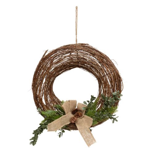 Couronne Branches D.35cm Bois Naturel