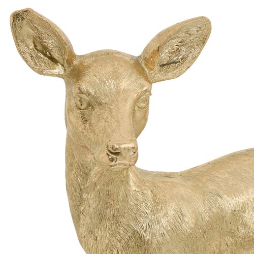 Déco De Noël Magnifique Faon Doré H 64 Cm