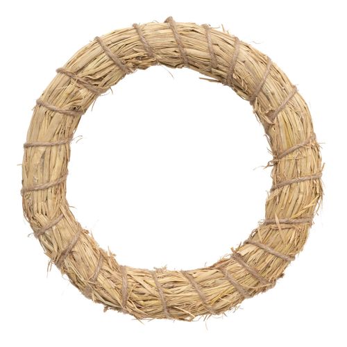 Couronne De Noël En Paille D 25 Cm