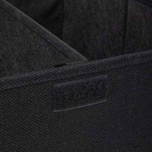 Panier à Linge Noir 74l Avec 2 Compartiments H 60 Cm