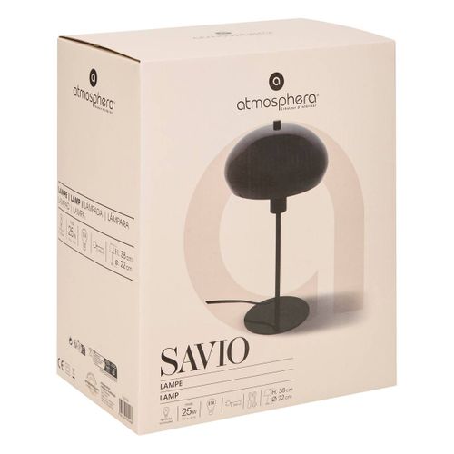 Lampe Champignon à Poser "savio" Noir H38cm