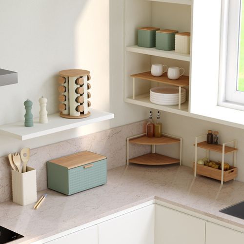 Étagère De Rangement "ordera" En Bambou Beige 50x30cm