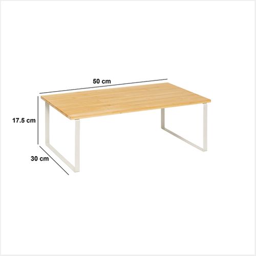 Étagère De Rangement "ordera" En Bambou Beige 50x30cm