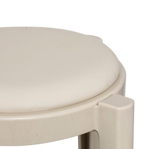 Tabouret Empilable En Polypropylène Beige D 41.5 Cm