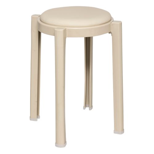 Tabouret Empilable En Polypropylène Beige D 41.5 Cm