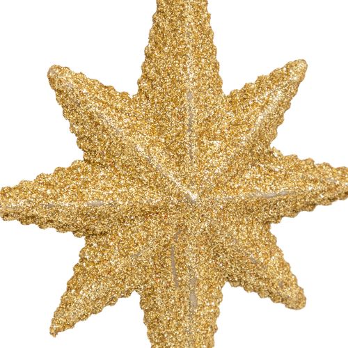 Déco De Sapin Lot De 3 Étoiles Polaires Dorés Pailletés
